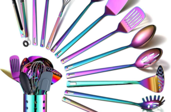 Rainbow Kitchen Utensils Set,13 Pieces Stainless Steel Cooking Utensils Set with