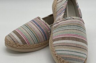 Esprit Womens Size 6 M Striped Espadrille Slip-On Flats