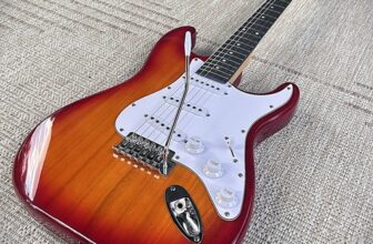 Cherry Sunburst Electric Guitar Package with Gig Bag, S-S-S Pickups, Full-Size