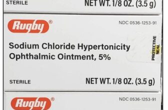 Rugby Sodium Chloride Ophthalmic Ointment 5% (Compare to Muro 128) -3 Pack