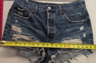 Levi’s 501 Women’s Distressed Denim Shorts Size 32 Blame Game High Rise Cutoff