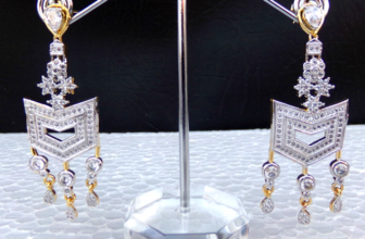 Indian Bollywood Wedding Gold Plated Fashion Jewelry Ethnic AD CZ Earrings Set