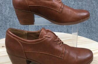 GH Bass & Co. Sadie Shoes Womens 11 M Oxford Casual Lace Up Block Heels Brown