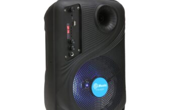 Portable Bluetooth Speaker 8-inch Karaoke Machine with Microphones Sound System