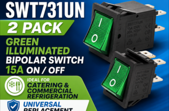 2 x 15A Green ON OFF Rocker Switch Polar Adexa Fryer Polar Fridge Lincat