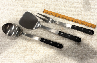 3 Vintage 1801 Revere Ware Stainless 13″ Serving Pieces-Spoon, Spatula and Fork!
