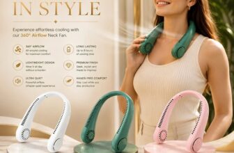 Neckband Fan Bladeless Lazy Neck Hanging Cooler USB Rechargeable Portable Fan UK