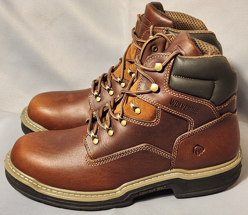 Wolverine Men’s Raider 6 in. Work Boots – Soft Toe – Brown Size 11M, 11.5M