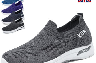 Mens Driving Loafers Breathable Running Hiking Trainers Slip On Walking Shoes