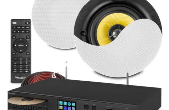 PD Home Audio Ceiling Speaker System with Brescia CD Player Amplifier – 2x KVCS5