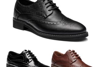 Women’s Classic Oxfords Lace Up Business Formal Wingtip Brogue Dress Shoes 5-11