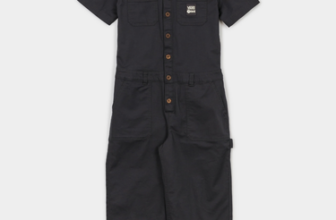 VANS Textured Waves Gray One Piece Jumpsuit Coveralls Jumper Boilersuit Size S