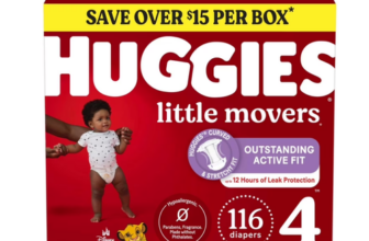 Huggies Little Movers Baby Diapers Size 4 (22-37 lbs) 116 Count
