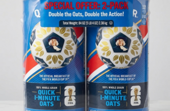 Quaker Quick 1-Minute Oats – 42 oz Canister of Quick-Cooking Oatmeal 2pack