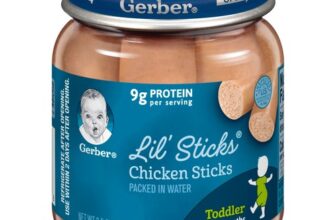 Gerber Lil Sticks Chicken Sticks Baby Food 12+ Months – 2.5 Oz – Pack of 10