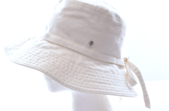 Helen Kaminski Cintia White 100% Woven Cotton Bucket Hat Bow OS NWOT