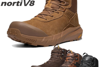 NORTIV 8 Men Lightweight Waterproof Composite Toe Boots Safety Work Boots