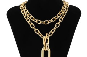 Women’s Jewelry Exaggerated Chunky Mult-Layer Chain Choker Necklace Lightweight