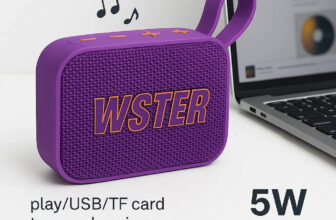 Mini Bluetooth Speaker WS-336 Waterproof Wireless Stereo Sound Purple