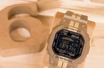 Casio G-SHOCK GWX-5600WB Wood Tone Solar Radio Watch Used