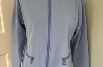 Connoisseur Equestrian Collection Blue Full Zip Soft Shell Jacket Fleece Small