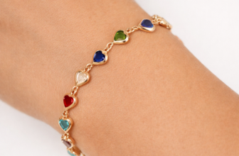 Heart Charm Bracelet Multicolor Crystal Gold Silver Adjustable Chain Women Gift