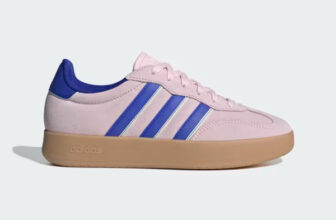 Adidas UK 8 Barreda Women’s Sneakers In Clear Pink/ Lucid Blue JP7107 New