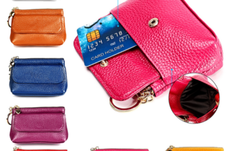 Women’s Wallet Genuine Leather Small Coin Card Purse Clutch Bag with Key Ring US