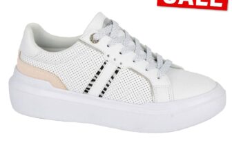 Cipriata Zena Womens Casual Fashion Classic Lace Up Sneakers Trainers White