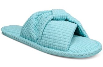 Charter Club Textured Knot-Top Slippers Women’s M 7-8 US Etched Glass Slip On