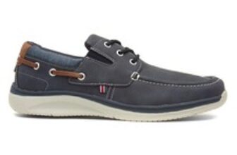 Comfy Steps Mens Shoes Blue Adults Lace Up Navy Boat Casual Harlan SIZE