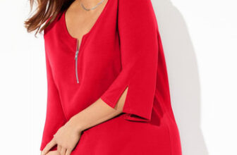 Catherines Women’s Plus Size Suprema Studio Half-Zip Tunic