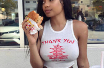 Women’s Trendy Cropped Chinese Take Out White Thank You Enjoy Tank Top