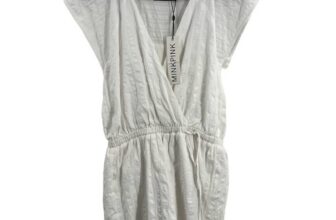 Minkpink White Farrah Playsuit Romper Small New