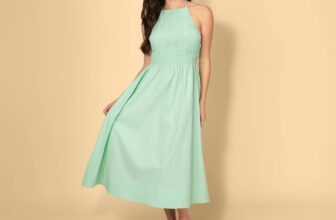Solid & Striped Women Seersucker Smocked A-Line Dress – Mint Green Check