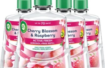 Air Wick Cherry Blossom & Raspberry Aerosol-Free Auto-spray Refill 228ml, 4 Pack