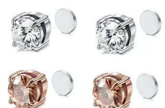 Magnetic Stud Earrings Stainless Steel Women Men 6/8MM Non-Piercing Clip On