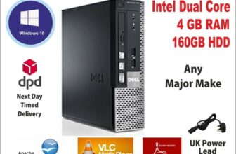 Cheap DELL/HP/Lenovo Desktop PC Intel Dual Core 4GB RAM 160GB HD Win-10 Computer