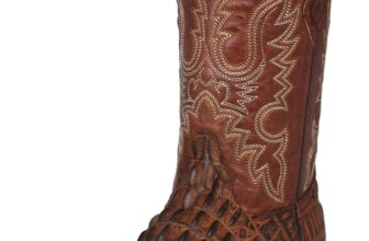 Mens Cognac Crocodile Alligator Tail Rodeo Boots Cowboy Dress Square Toe Botas