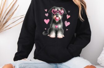 Dog Lover Hearts Womens Hoodie Sweatshirt Puppy Graphic Hoody Gift Idea