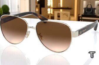 COACH HC7111 900513 Light Gold Brown Gradient 57 mm Women’s Sunglasses