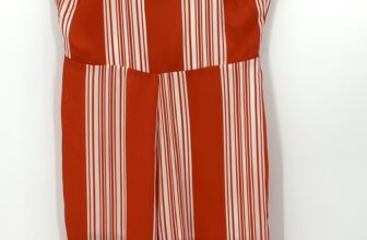 Love Fire Woman’s Red White Stripe Sleeveless Jumper Romper Jumpsuit Size Small