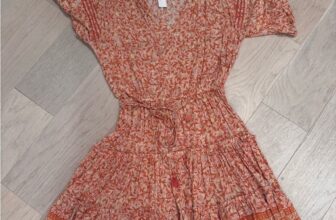 Poupette St. Barth Red and Orange Floral Dress