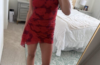 Princess Polly 4 Red Floral Mesh Ruched Sheer Strapless Bodycon Mini Dress