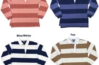Lands’ End Women’s 100% Cotton Long Sleeve Rugby Polo Top