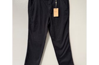 NWT Quince Organic Cotton Stretch Twill Chino Pants Black Size 29 Sustainable