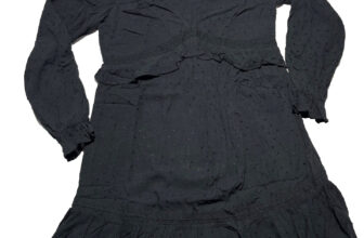 Paige Odelise Dress Womens Small Clip Dot Black Tiered Lined Feminine Romantic
