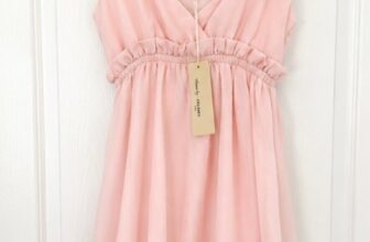 BNWT Flower by Charm’s Pink Babydoll Dress S/M Chiffon Wedding Guest Cruise Race