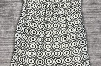 Blu Sage Dress Womens 10 Black & White Short Sleeve Mini Shift Casual