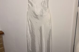 nasty gal white don’t slip down satin maxi dress bnwt size 6